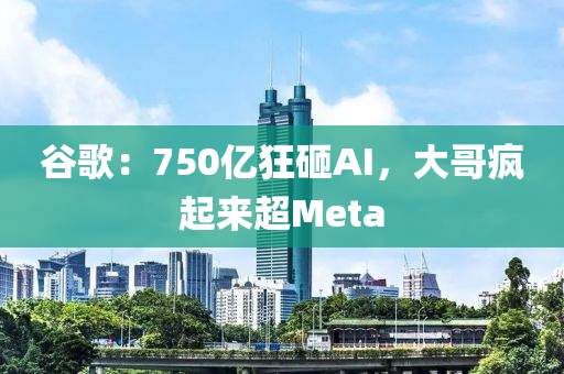 谷歌：750億狂砸AI，大哥瘋起來(lái)超Meta液壓動(dòng)力機(jī)械,元件制造