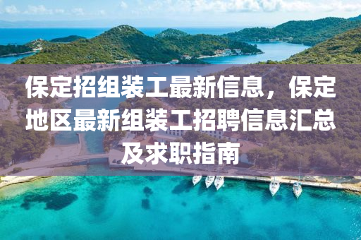 保定招組裝工最新信息，保定地區(qū)最新組裝工招聘信息匯總及求職指南液壓動(dòng)力機(jī)械,元件制造