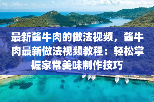 最新醬牛肉的做法視頻，醬牛肉最新做法視頻教程：輕松掌握家常美味制作技巧液壓動力機械,元件制造