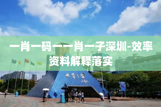 一肖一碼一一肖一液壓動力機(jī)械,元件制造子深圳-效率資料解釋落實(shí)