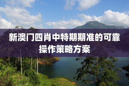 新澳門四肖中特期期準的可靠操作策略方案液壓動力機械,元件制造