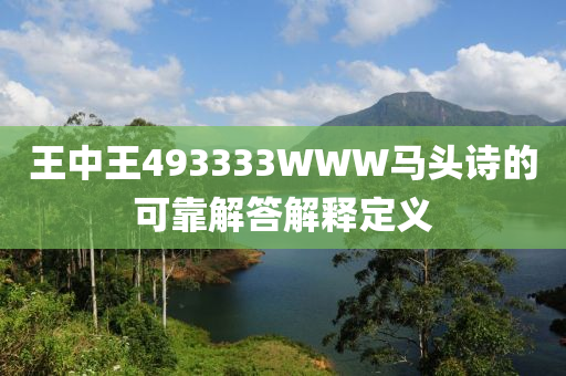 王中液壓動力機(jī)械,元件制造王493333WWW馬頭詩的可靠解答解釋定義