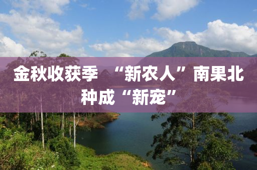 金秋收獲季  “新農人”南果液壓動力機械,元件制造北種成“新寵”