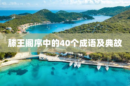 滕王閣序中的40個成語及典故液壓動力機械,元件制造