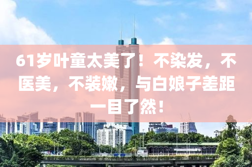 61歲葉童太美了！不染發(fā)，不醫(yī)美，不裝嫩，與白娘子差距一目了然！液壓動(dòng)力機(jī)械,元件制造