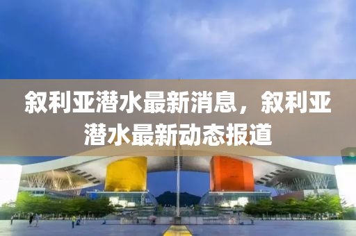 敘利亞潛水最新消息，敘利亞潛水最新動(dòng)態(tài)報(bào)道