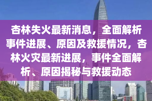 杏林失火最新消息，全面解析事件進展、原因及救援情況，杏林火災最新進展，事件全面解析、原因揭秘與救援動態(tài)
