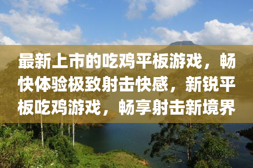 最新上市的吃雞平板游戲，暢快體驗(yàn)極致射擊快感，新銳平板吃雞游戲，暢享射擊新境界